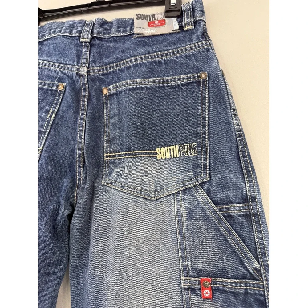 Vtg South Pole Red Tab Carpenter Jeans 18Y Fits Adult 27x28.5 ( needs button )